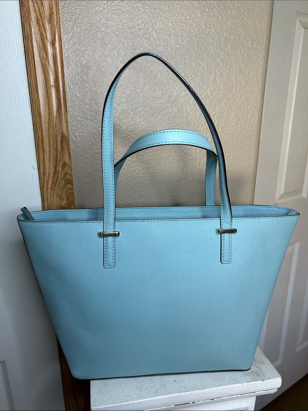 Kate Spade Cedar Street Mini Harmony Tote Atollblue Saffiano Leather - Picture 2 of 8